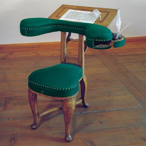 Reading and writing chair by Johann Wilhelm Ludwig Gleim