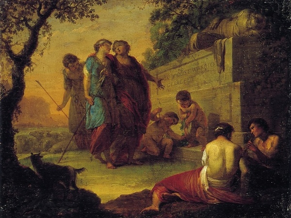 Adam Friedrich Oeser, Gedenkbild auf Ewald Christian von Kleist, 1761 Adam Friedrich Oeser, Gedenkbild auf Ewald Christian von Kleist, 1761