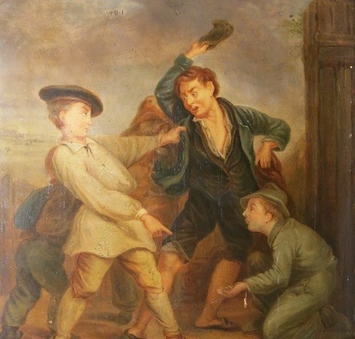 Unknown artist: Boys in a quarrel, around 1780