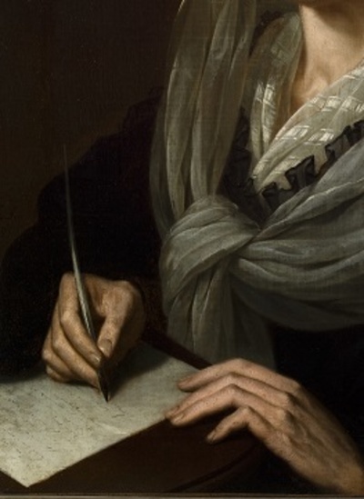 Anna Louisa Karsch, gemalt von Karl Christian Kehrer, 1791 (Detail)