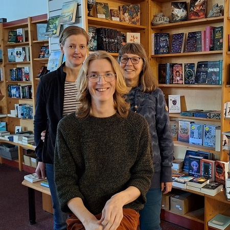 Foto Conni Bürger: Matthias Reimers (vorn), Wiebke Borchmann, Andrea Probst (v.l.) Gleimhaus