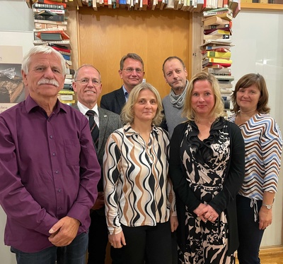 From left to right: Gerhard Wolf, Dr Volker Bürger, Christian Mokosch, Kathrin Albrecht, Daniel Priese, Susan Eggert, Kerstin Schmieder