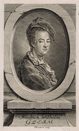 Portrait of Gleim, copperplate engraving by Johann Friedrich Kauke after Gottfried Hempel, 1759