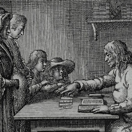 Daniel Chodowiecki: Der Berlinische Planetenleser. Aus der Serie Mode-Thorheiten, 1788, Gleimhaus Daniel Chodowiecki: Der Berlinische Planetenleser. Aus der Serie Mode-Thorheiten, 1788, Gleimhaus