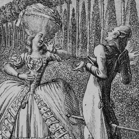 Daniel Chodowiecki: Das Gespräch (Ausschnitt). Aus der Serie Natürliche und affektierte Handlungen des Lebens, 1778, Gleimhaus Daniel Chodowiecki: Das Gespräch (Ausschnitt). Aus der Serie Natürliche und affektierte Handlungen des Lebens, 1778, Gleimhaus